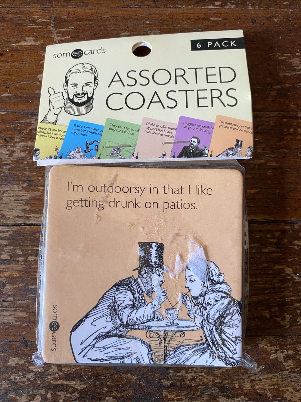 Some e-cards Drink Coasters 6 pack NIP